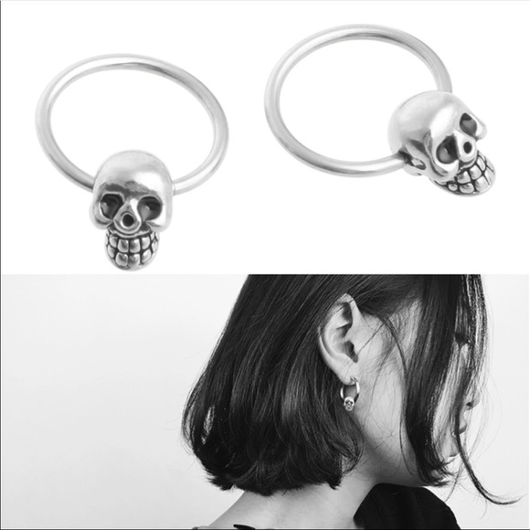Jewelry - Skull Hoop Earrings